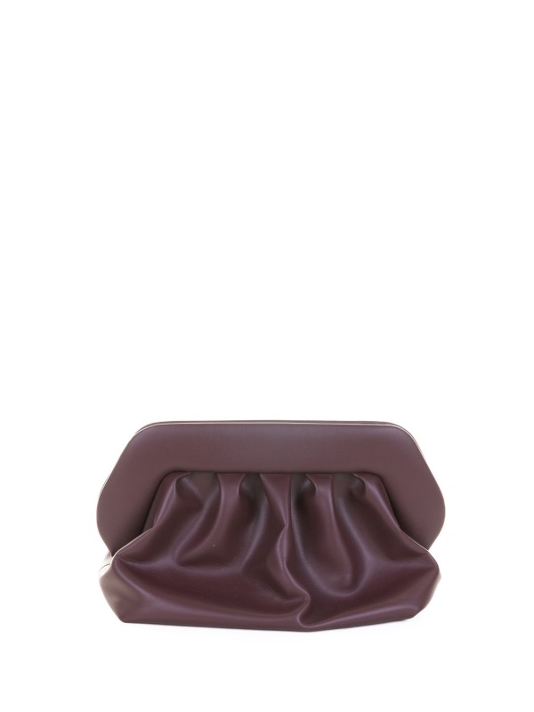 Pochette clutch Bios prugna con chiusura magnetica e tracolla