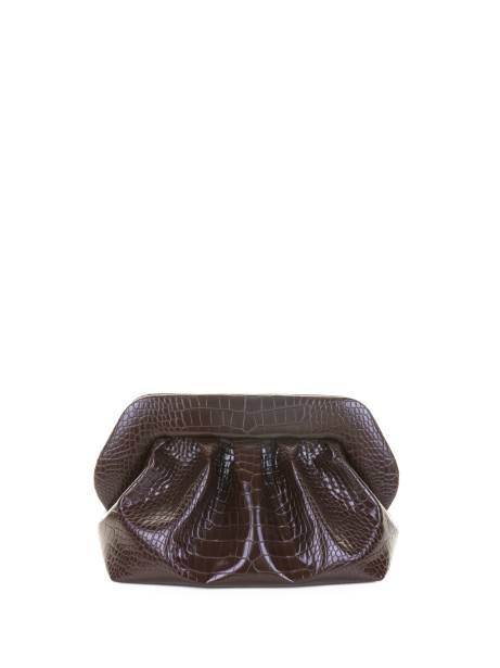 Pochette Bios Croco Ebony con chiusura magnetica e tracolla