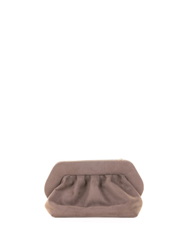 Bios Mud Suede Clutch with Shoulder Strap