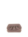 Pochette Bios in suede fango con tracolla