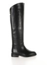 Cav boot in leather with zip and studs