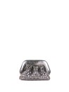 Pochette micro in argento con tracolla