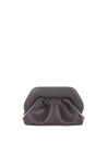Pochette Tia ebano in tessuto vegano con tracolla
