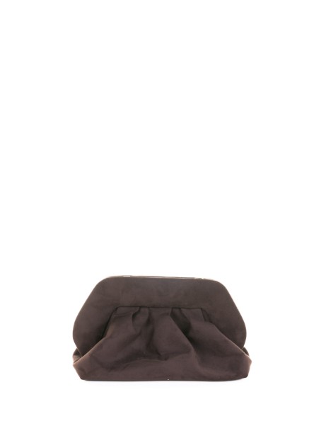 Pochette Tia ebano in suede con tracolla