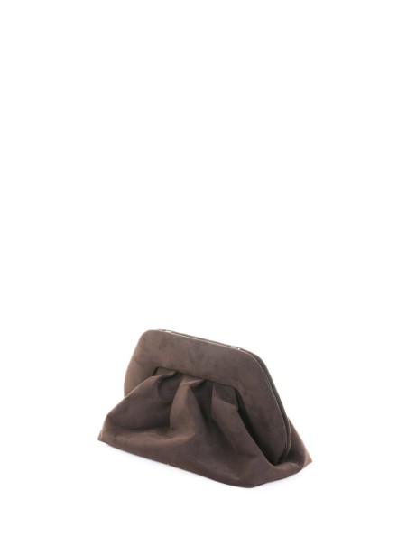 Pochette Tia ebano in suede con tracolla