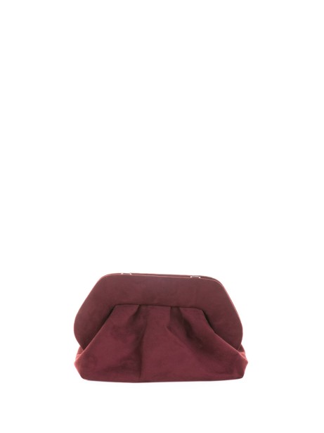Pochette Tia prugna in suede con tracolla