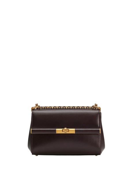 Borsa a tracolla City Mini Marlene in pelle di vitello palmellata