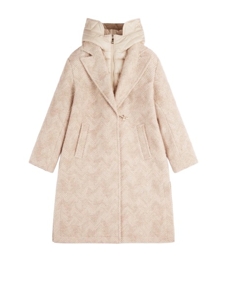 Cappotto Double Front in Resca di Lana e Mohair