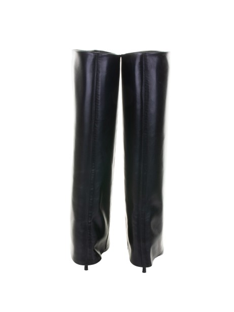 Black Nappa Leather Heeled Boot