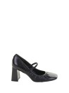 Décolleté cinturino nero in nappa