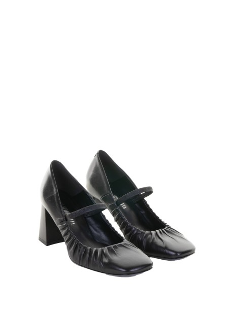 Black Nappa Leather Pumps