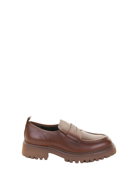 Mocassino marrone in pelle
