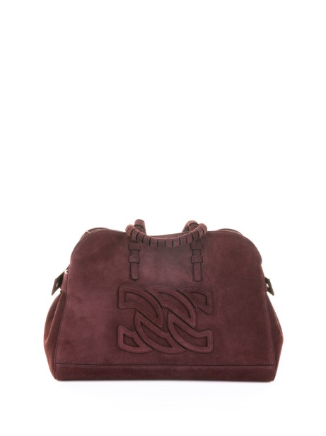 Borsa doppio manico Park Avenue amarena in suede Borsa doppio manico Park Avenue amarena in suede