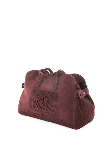 Borsa doppio manico Park Avenue amarena in suede 2