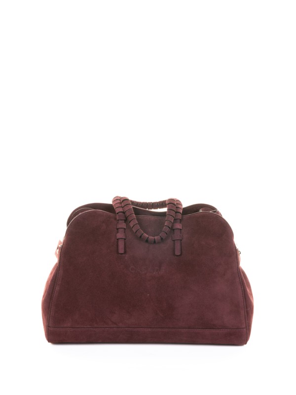 Borsa doppio manico Park Avenue amarena in suede
