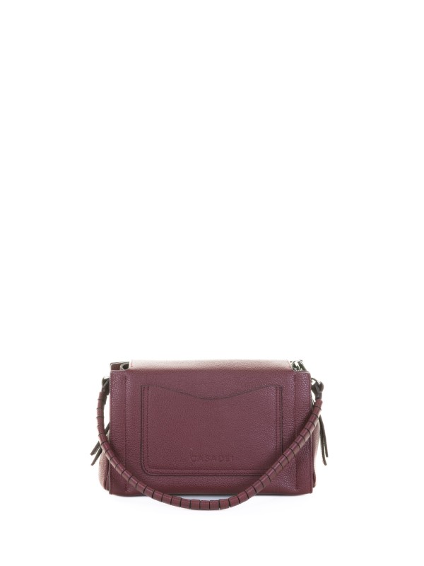 Borsa a tracolla amarena in pelle