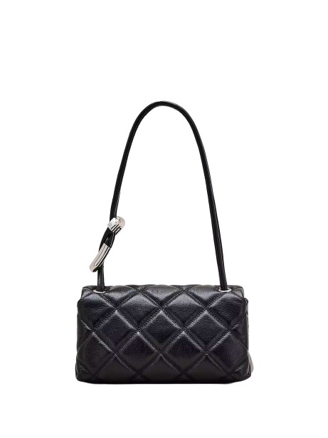 Borsa Mini Dual a tracolla in pelle nera