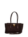 Borsa a mano Hamilton Moderne piccola con logo in suede con frange