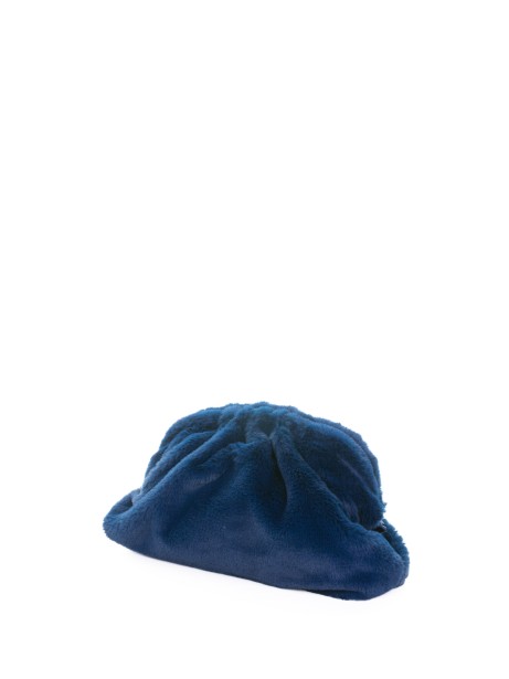 Nita Game Blue Faux Fur Clutch with Shoulder Strap 2