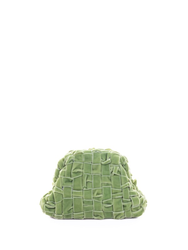 Pochette Velvet Mini Game in  velluto intrecciato verde Pochette Velvet Mini Game in  velluto intrecciato verde