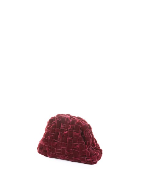 Pochette Velvet Mini Game in  velluto intrecciato bordeaux 2
