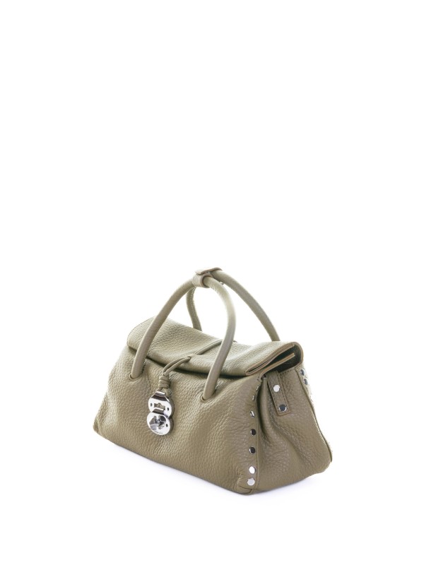 Borsa Dotta Centauro verde in pelle di vitello con tracolla