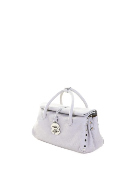 Borsa Dotta Centauro grigio in pelle di vitello con tracolla 2