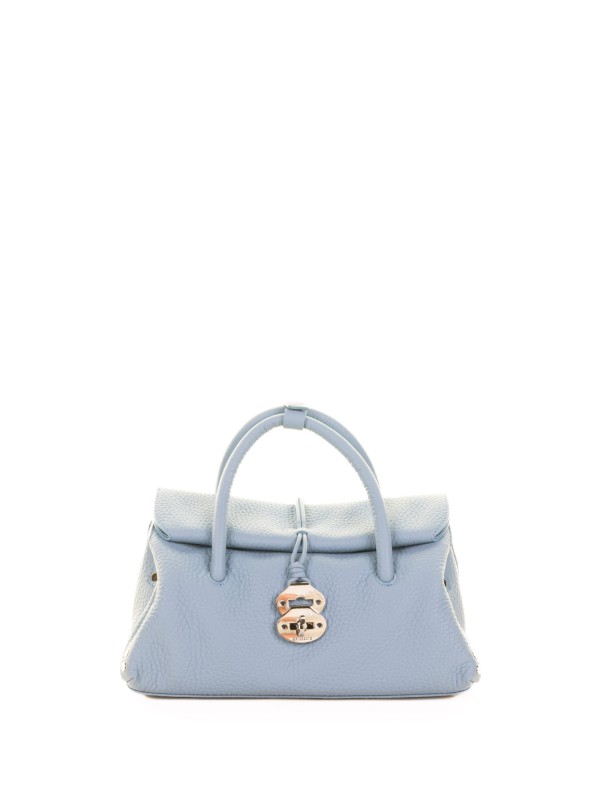 Dotta Centauro bag in light blue calfskin with shoulder strap