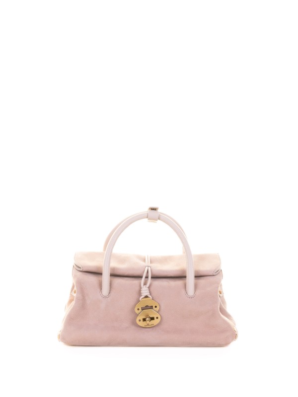 Borsa Dotta Jones malva in suede con tracolla
