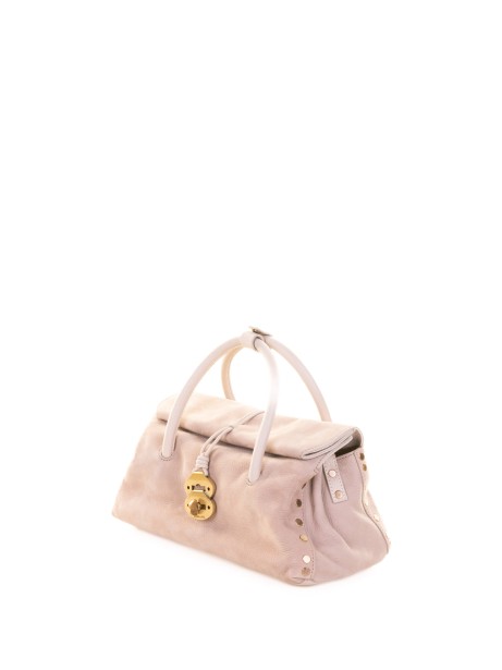 Borsa Dotta Jones malva in suede con tracolla