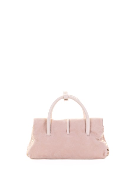 Borsa Dotta Jones malva in suede con tracolla