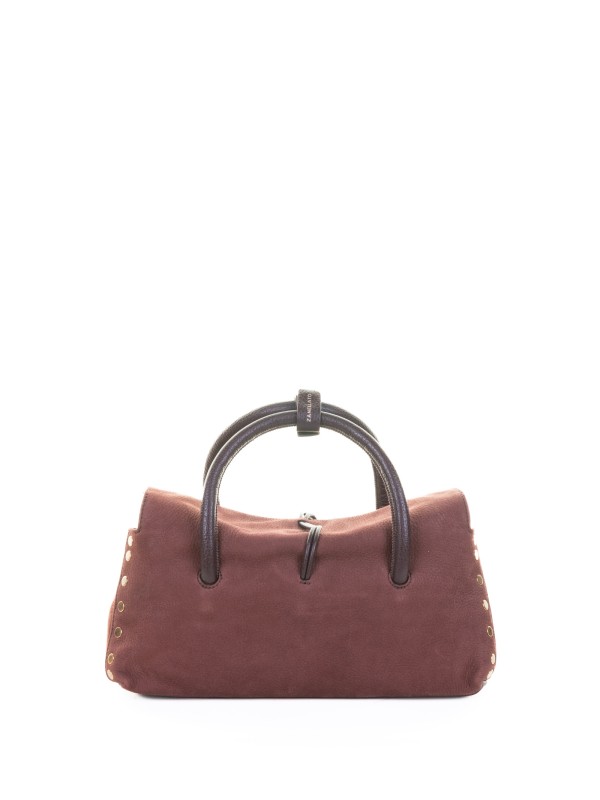 Dotta Jones red suede bag with shoulder strap