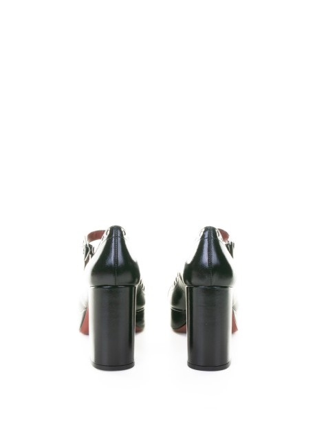 Pumps with Black Leather Strap
