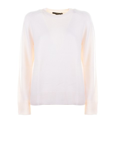 Maglia girocollo panna