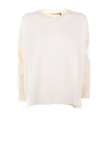 Maglia girocollo donna latte