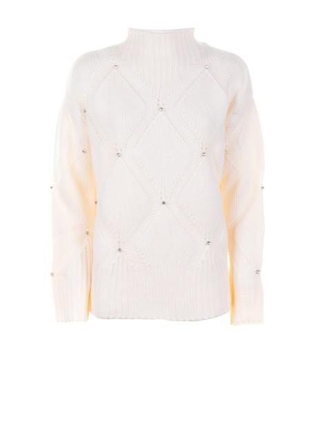 Maglia lupetto bianca donna