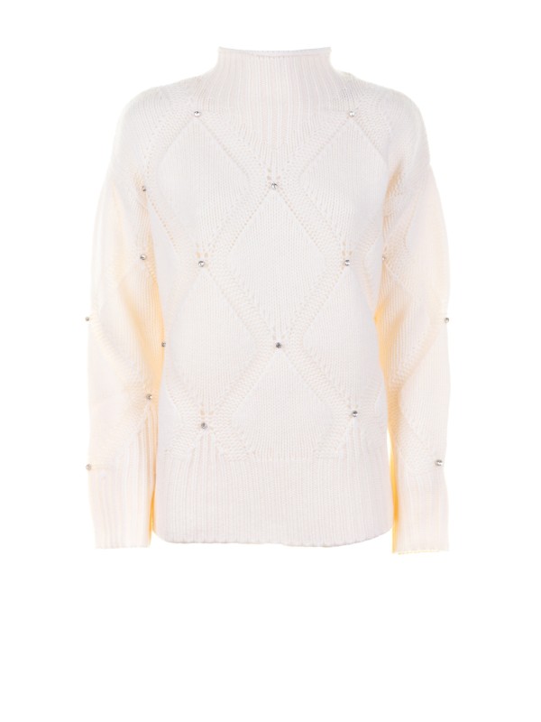 Maglia lupetto bianca donna Maglia lupetto bianca donna