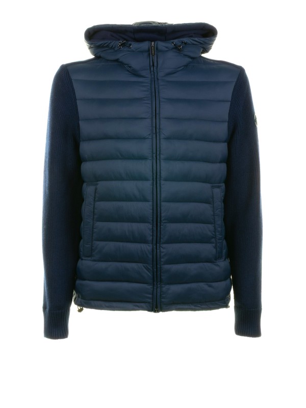 Giacca con cappuccio e maniche in maglia Giacca con cappuccio e maniche in maglia