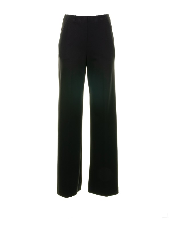 Women's Black Milanese Stitch Trousers