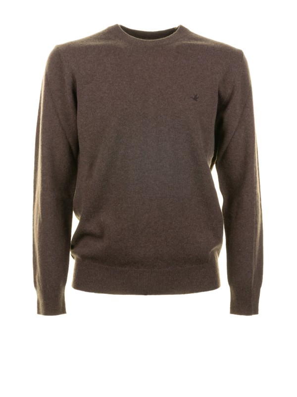 Maglia girocollo marrone uomo Maglia girocollo marrone uomo
