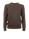 Maglia girocollo marrone uomo