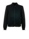 Giubbino nero con zip e colletto uomo