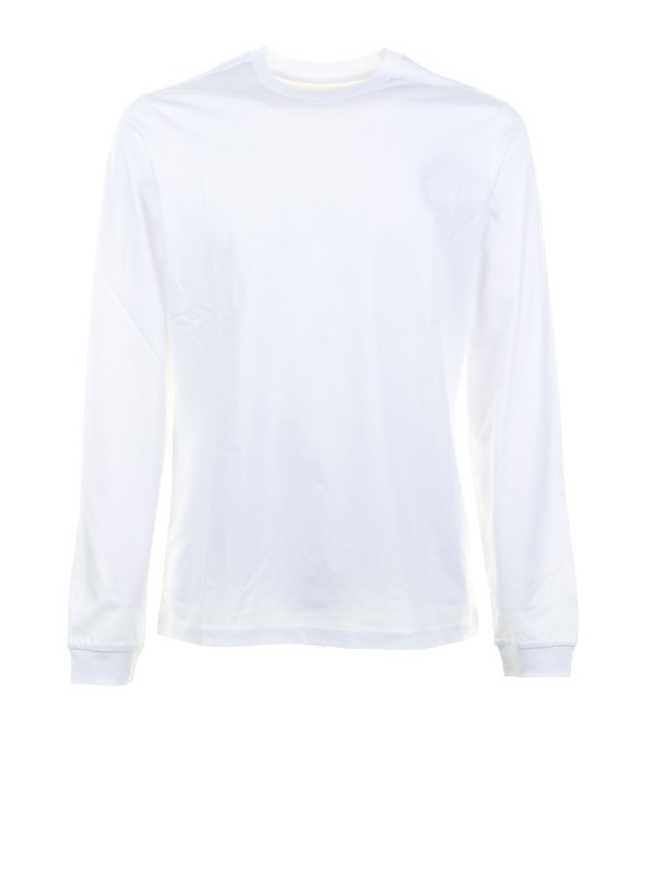T-shirt bianca a maniche lunghe T-shirt bianca a maniche lunghe