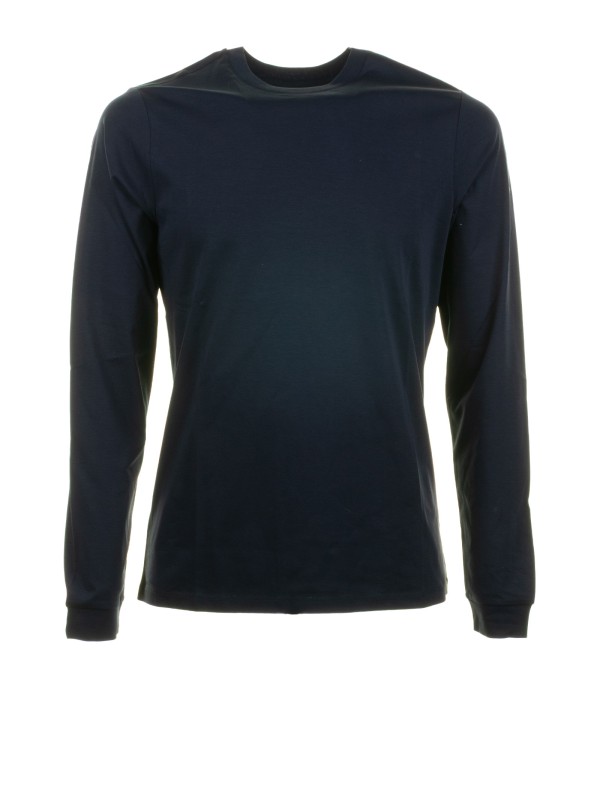 T-shirt navy a maniche lunghe