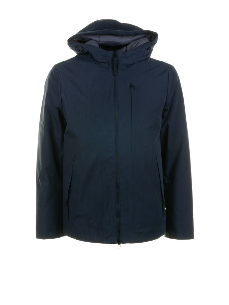Giubbino blu navy con zip e cappuccio Giubbino blu navy con zip e cappuccio