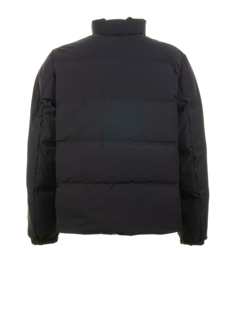 Brown Short Down Jacket with Zip and Collar