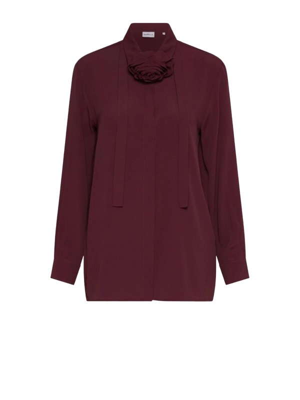 Camicia donna bordeaux in misto seta Camicia donna bordeaux in misto seta