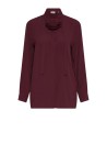 Camicia donna bordeaux in misto seta