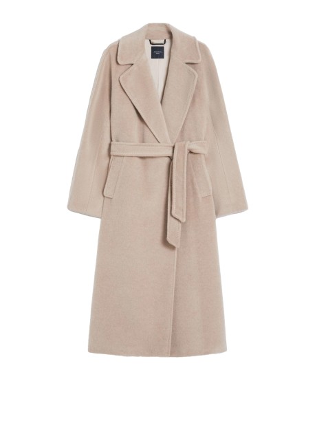 Cappotto lungo in lana e alpaca