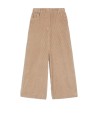 Pantalone crop in velluto di cotone  sabbia